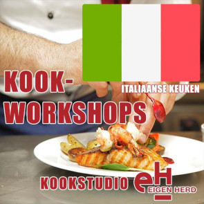 Kookworkshop<br><b>Italiaanse keuken</b><br>woensdag 27 november 2024 18:00 uur